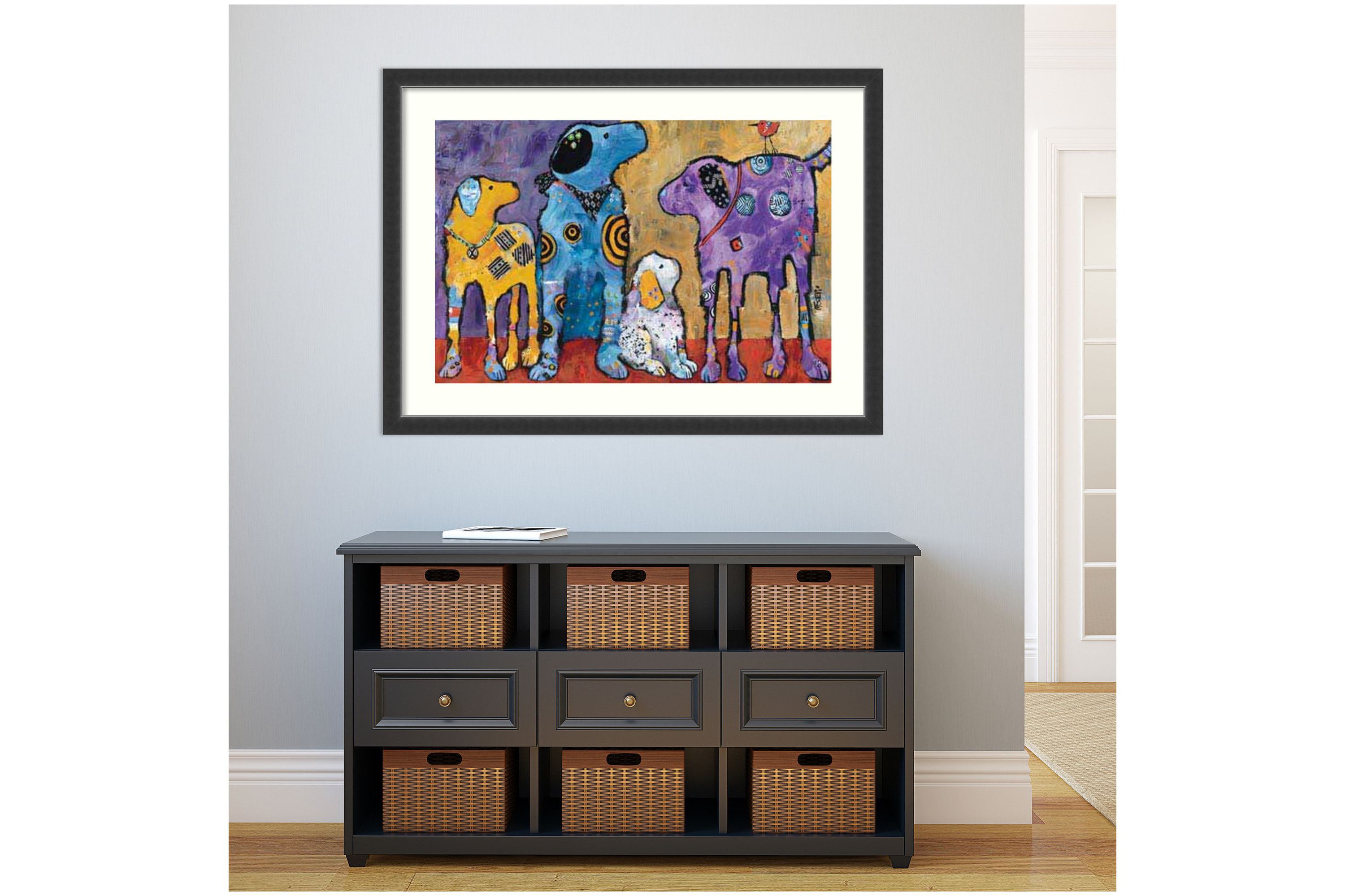 Cast of Characters: Dogs by Jenny Foster Wood Framed Wall Art Print