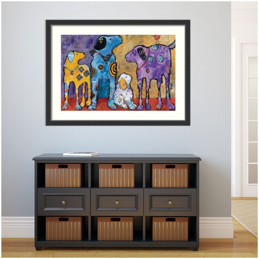 Cast of Characters: Dogs by Jenny Foster Wood Framed Wall Art Print