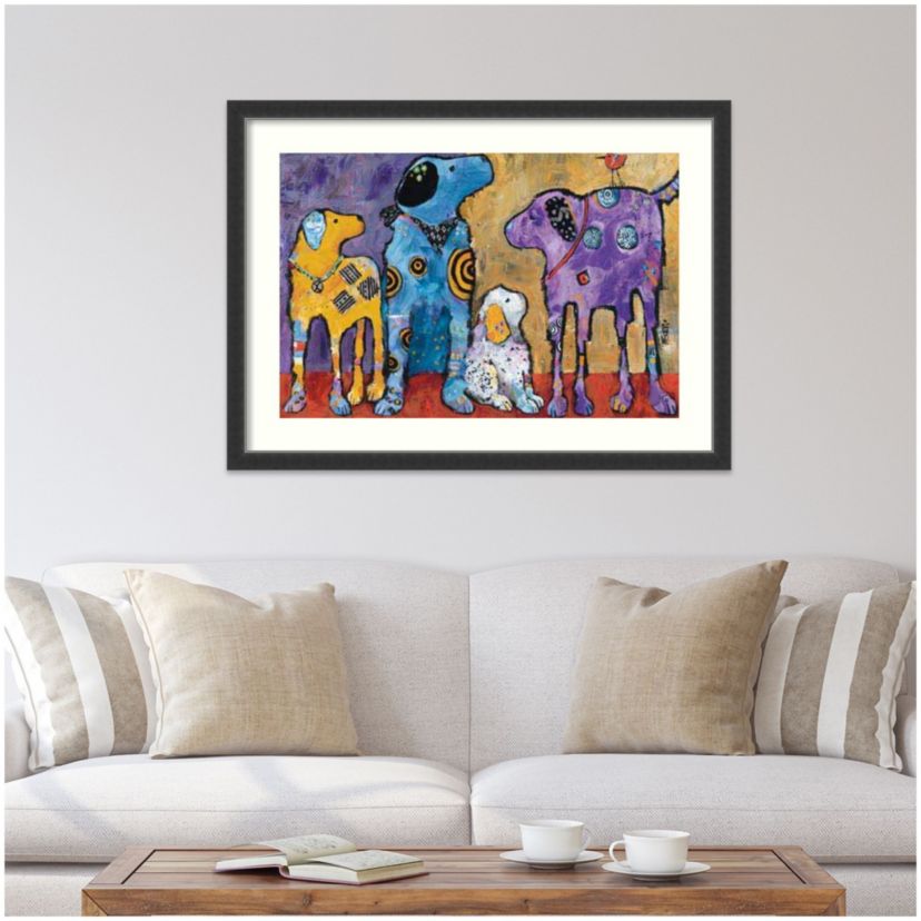 Cast of Characters: Dogs by Jenny Foster Wood Framed Wall Art Print