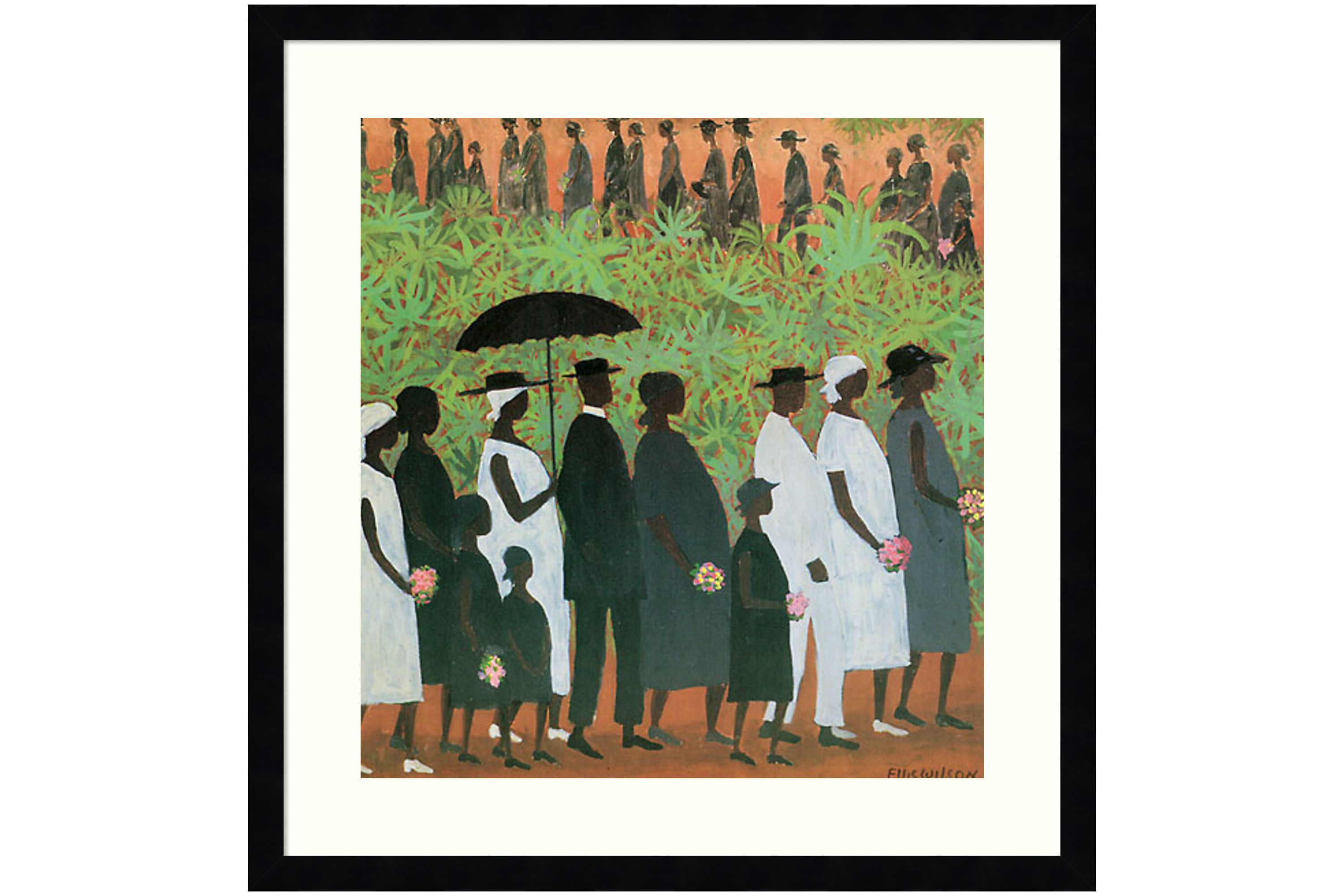 Funeral Procession by Ellis Wilson Wood Framed Wall Art Print
