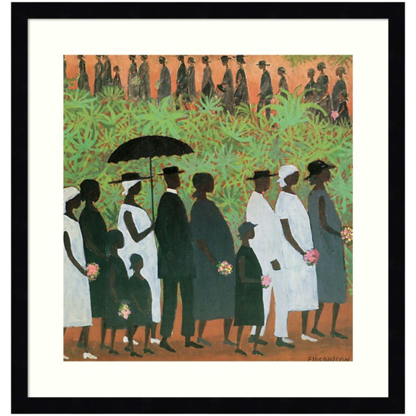 Funeral Procession by Ellis Wilson Wood Framed Wall Art Print