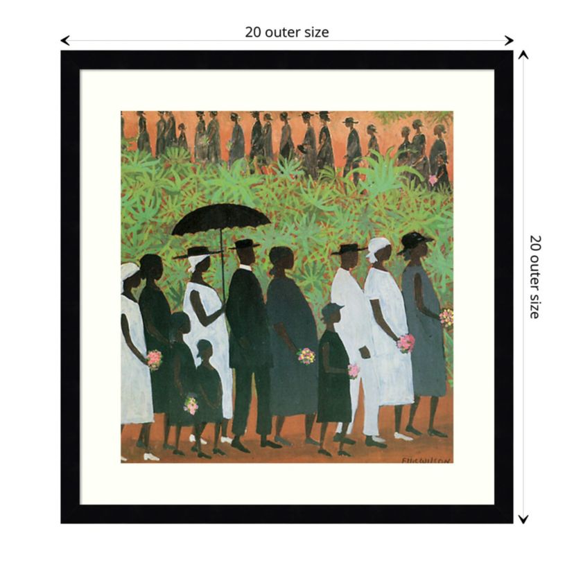 Funeral Procession by Ellis Wilson Wood Framed Wall Art Print