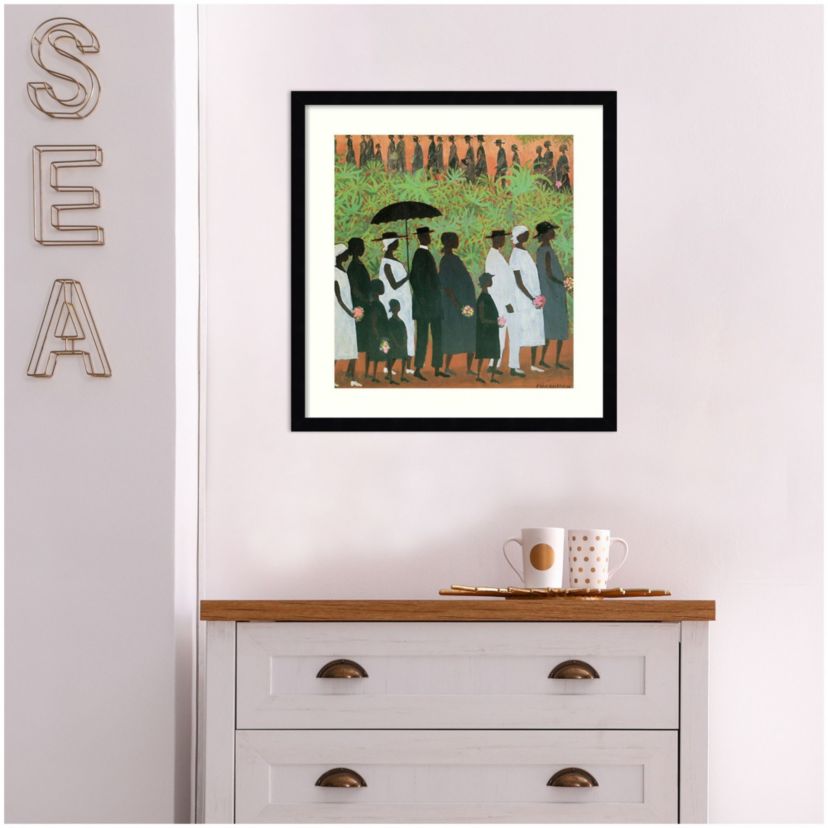 Funeral Procession by Ellis Wilson Wood Framed Wall Art Print