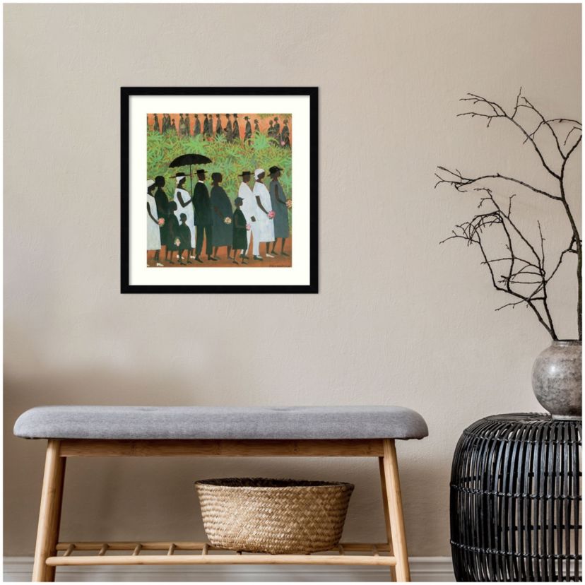 Funeral Procession by Ellis Wilson Wood Framed Wall Art Print