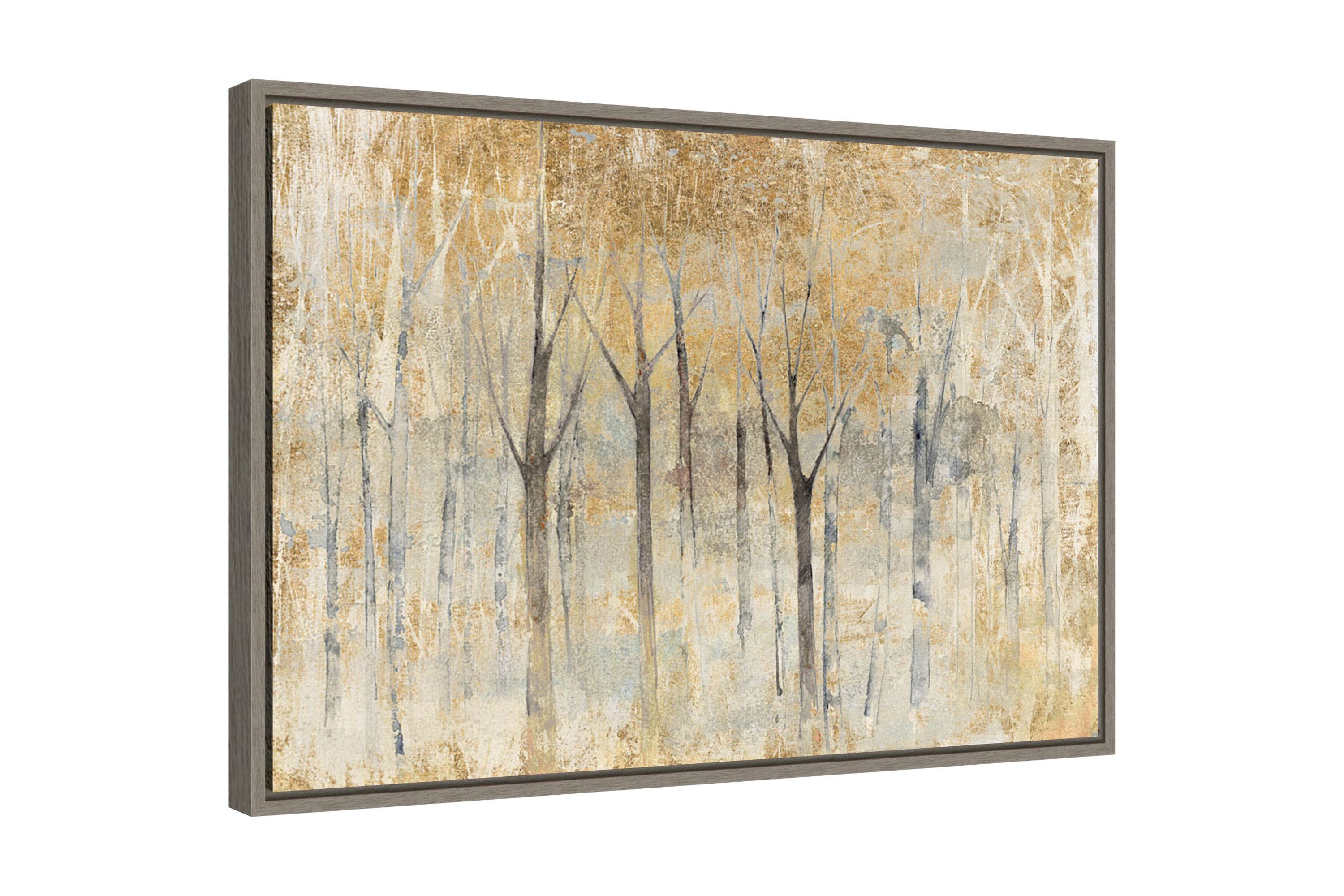 Seasons End Gold Framed Canvas Wall Art Print
