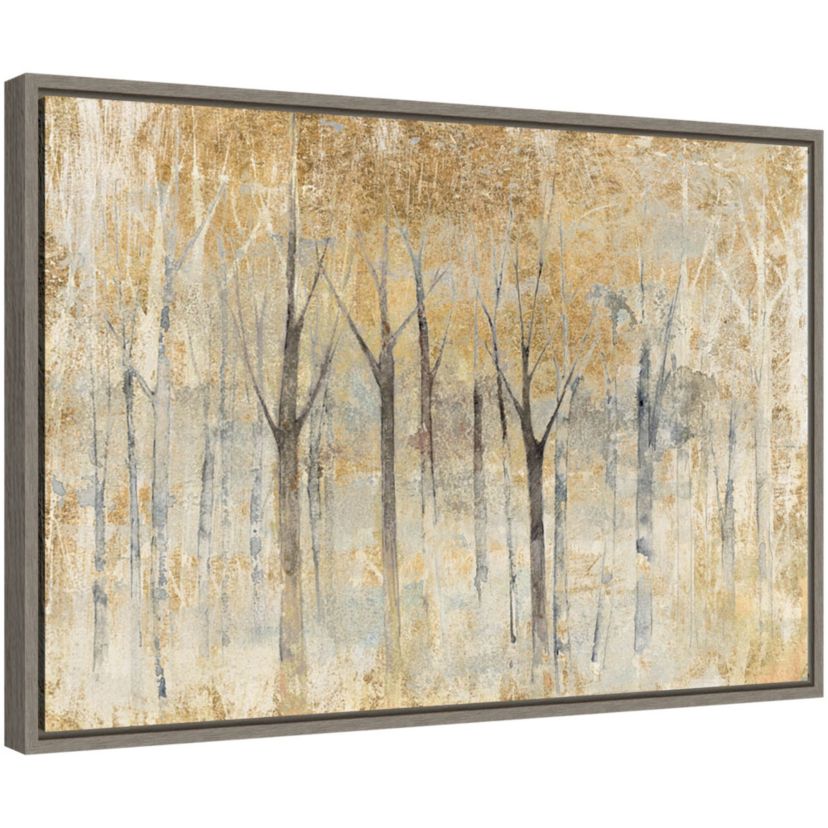 Seasons End Gold Framed Canvas Wall Art Print