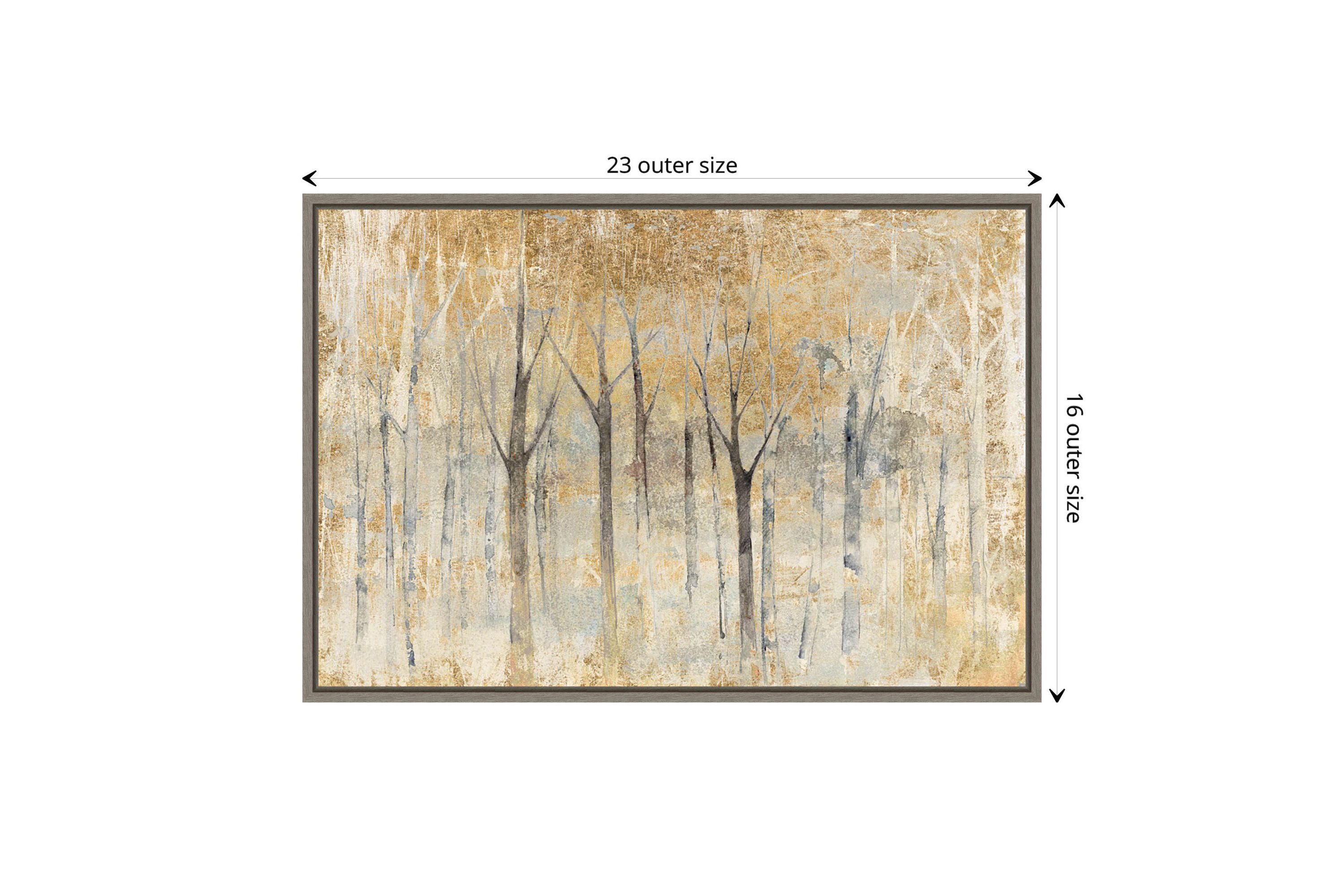 Seasons End Gold Framed Canvas Wall Art Print