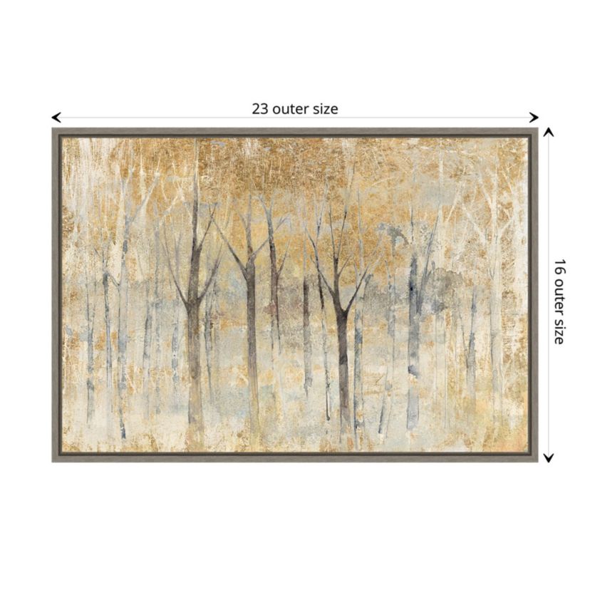 Seasons End Gold Framed Canvas Wall Art Print