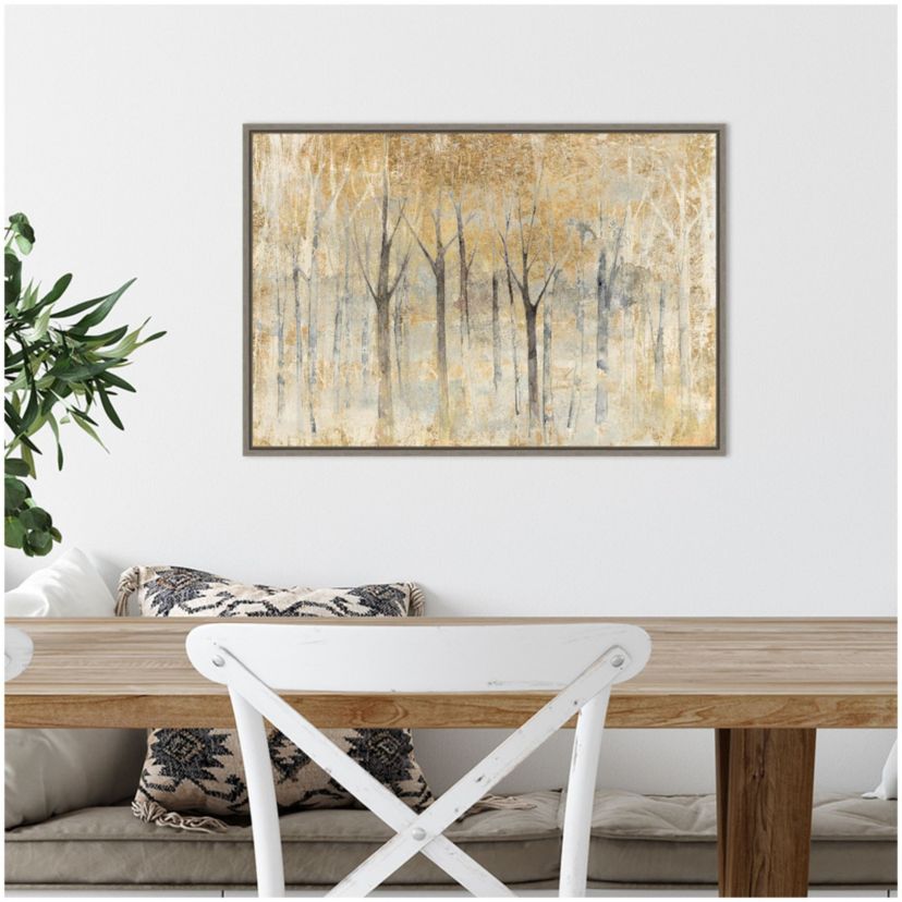 Seasons End Gold Framed Canvas Wall Art Print