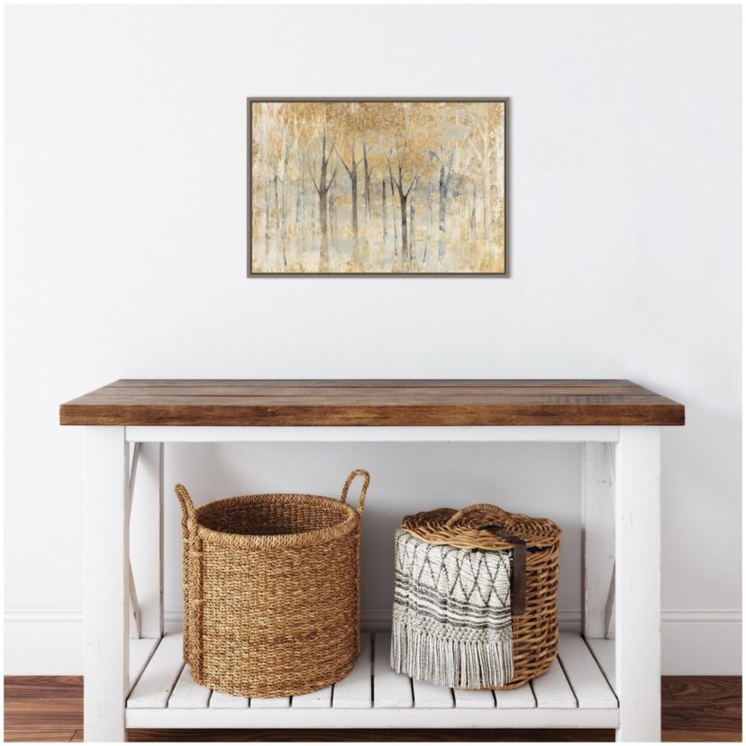Seasons End Gold Framed Canvas Wall Art Print