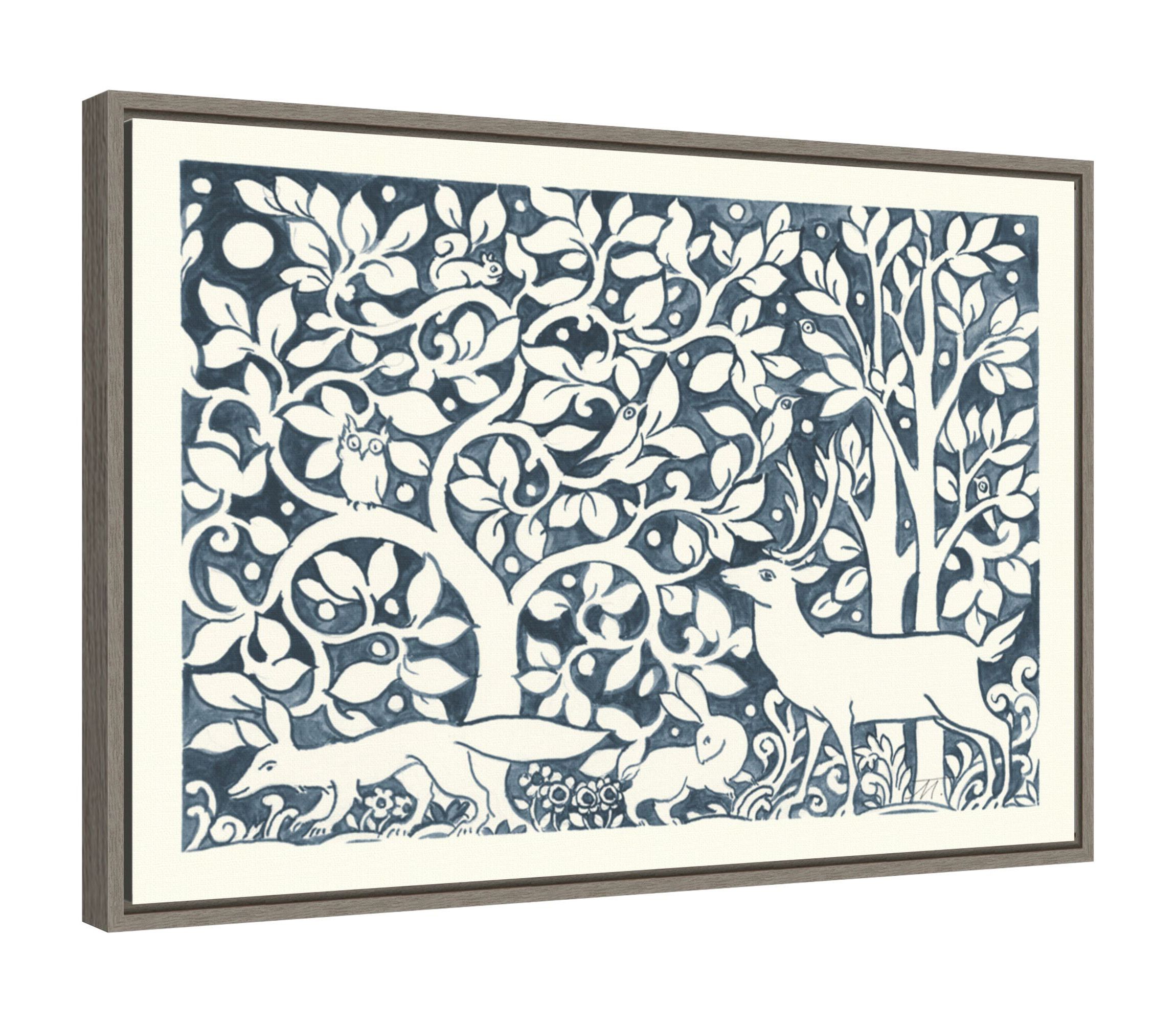 Forest Life IV Framed Canvas Wall Art Print