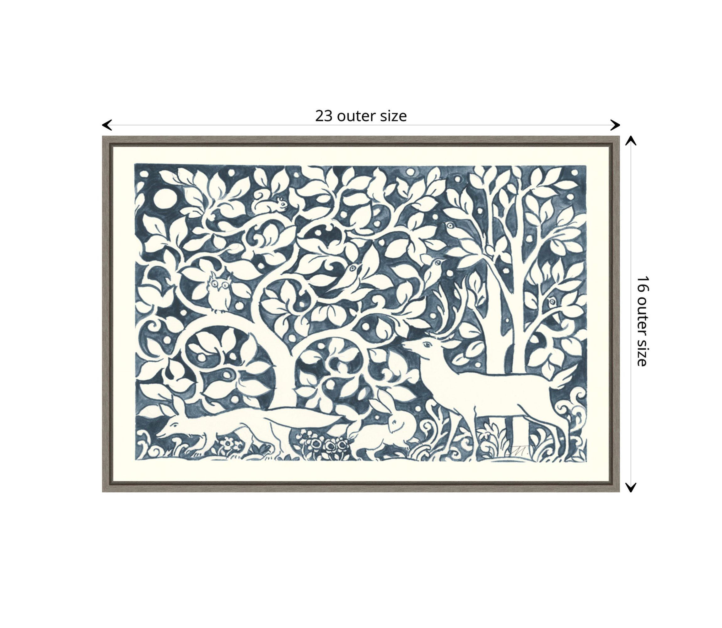 Forest Life IV Framed Canvas Wall Art Print