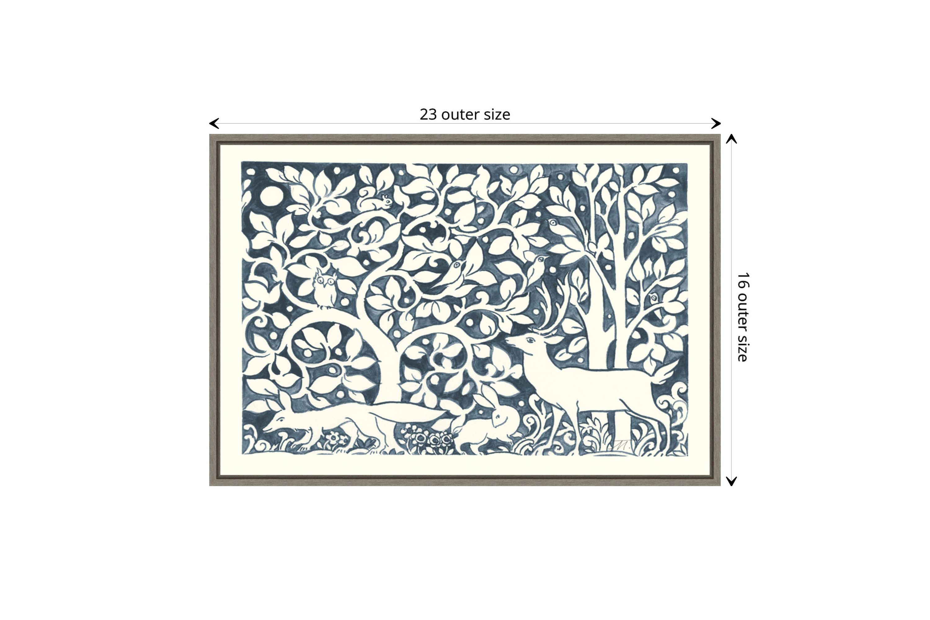 Forest Life IV Framed Canvas Wall Art Print