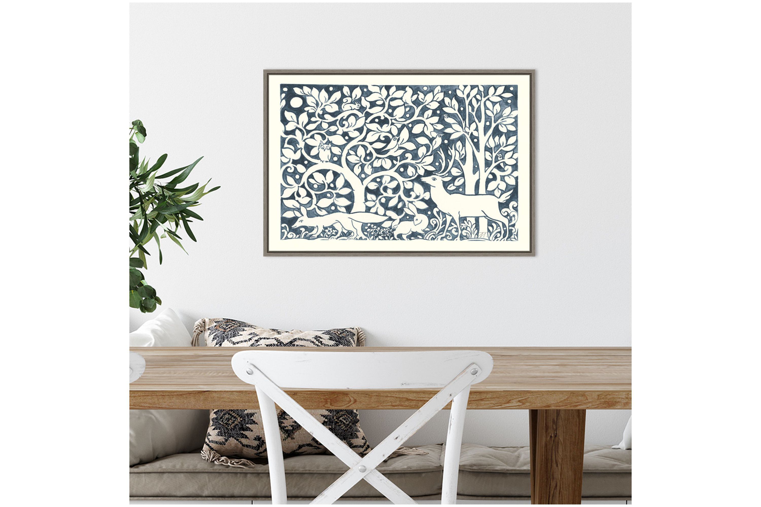 Forest Life IV Framed Canvas Wall Art Print