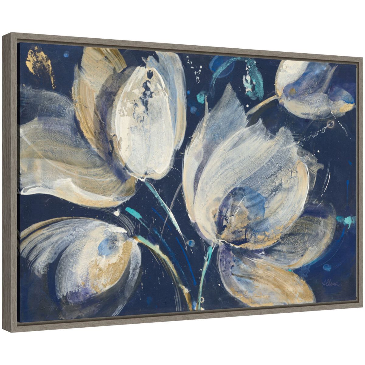 Midnight Garden Framed Canvas Wall Art Print