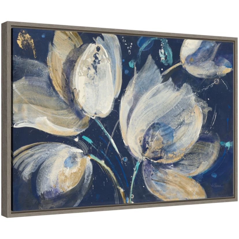 Midnight Garden Framed Canvas Wall Art Print