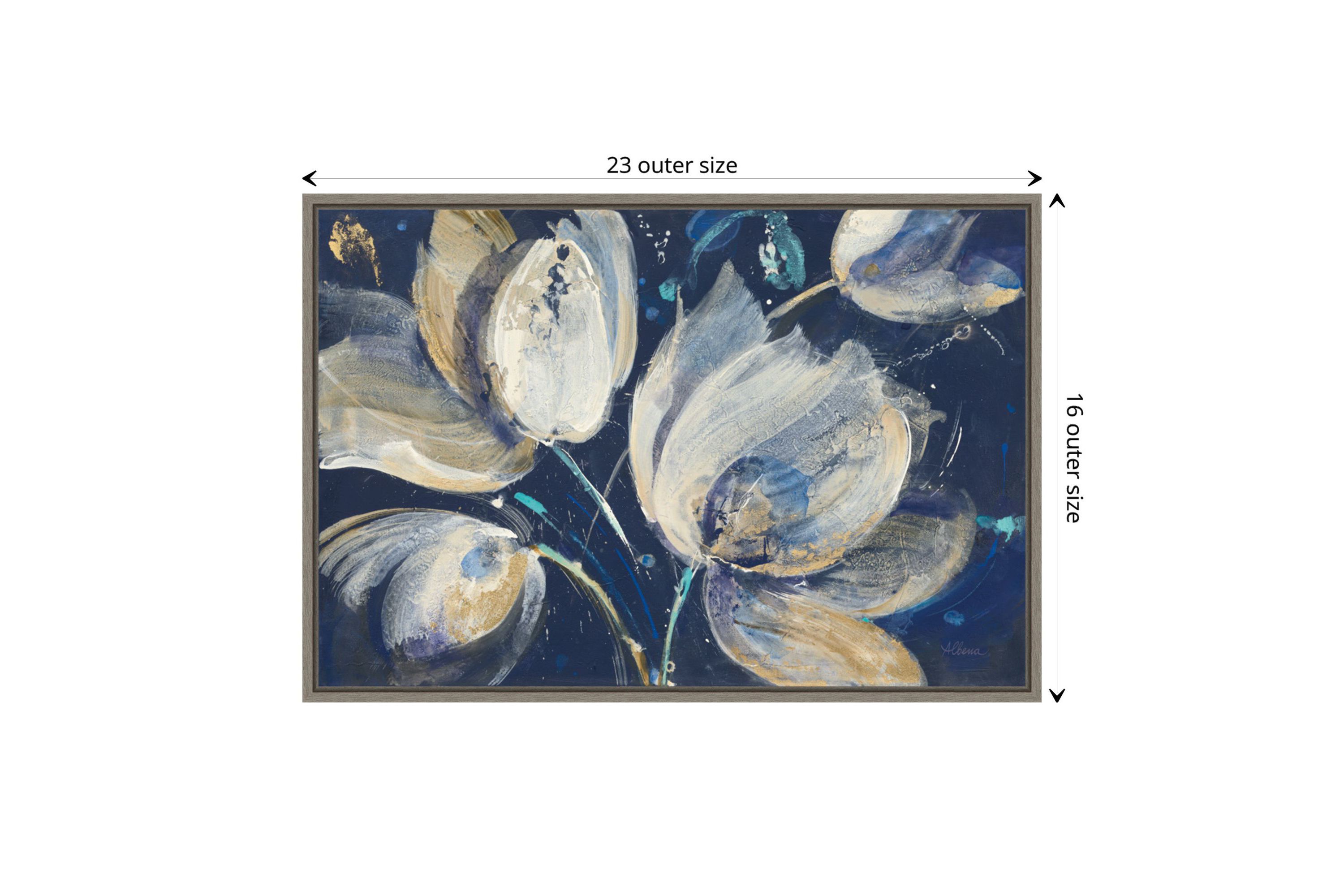 Midnight Garden Framed Canvas Wall Art Print