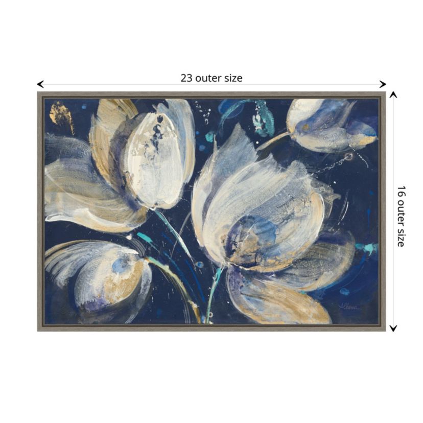 Midnight Garden Framed Canvas Wall Art Print