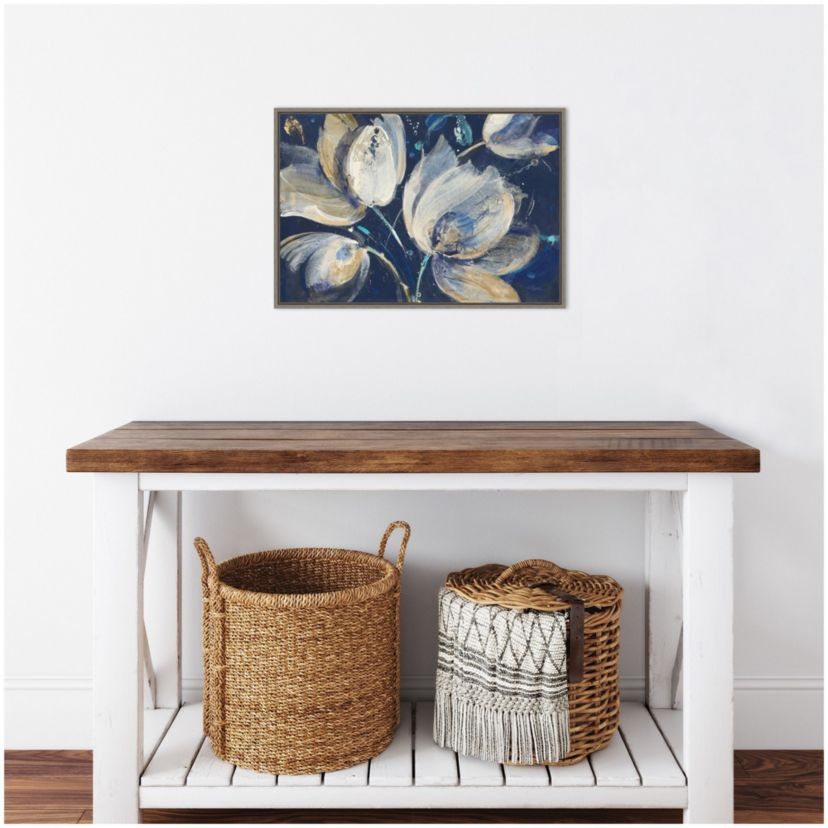 Midnight Garden Framed Canvas Wall Art Print