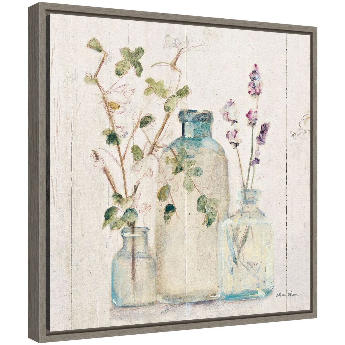 Blossoms on Birch V Framed Canvas Wall Art Print