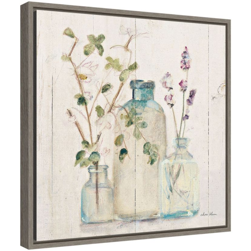 Blossoms on Birch V Framed Canvas Wall Art Print