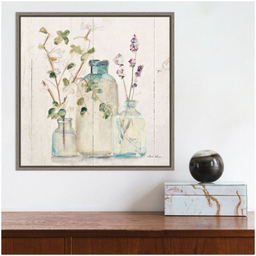 Blossoms on Birch V Framed Canvas Wall Art Print