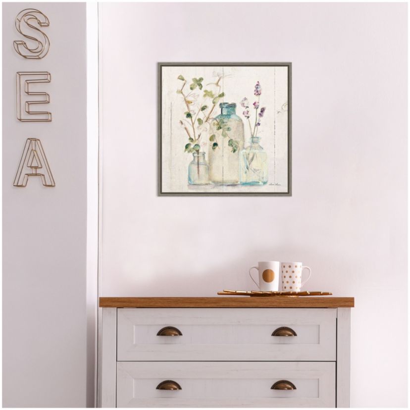 Blossoms on Birch V Framed Canvas Wall Art Print