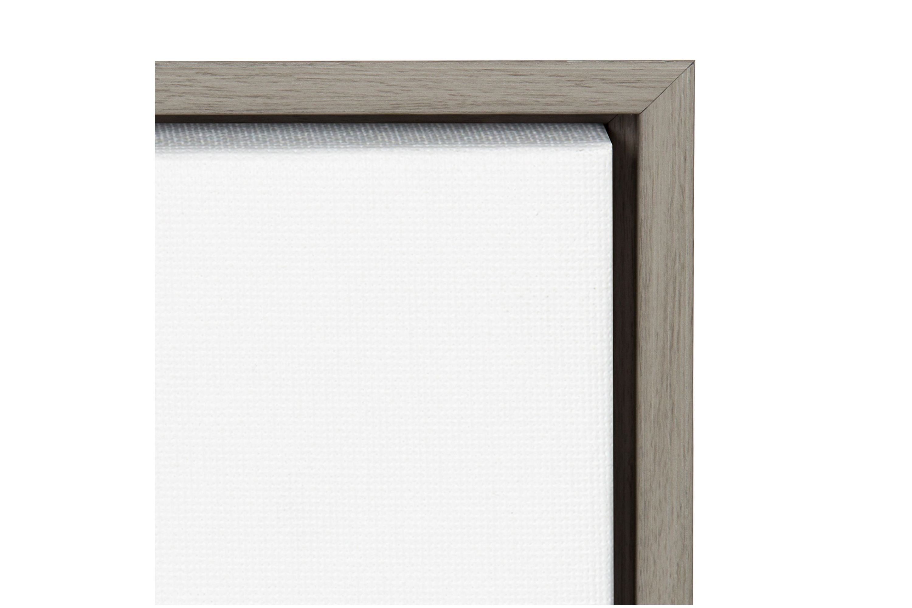 Silver and Amber Crop Framed Canvas Wall Art Print