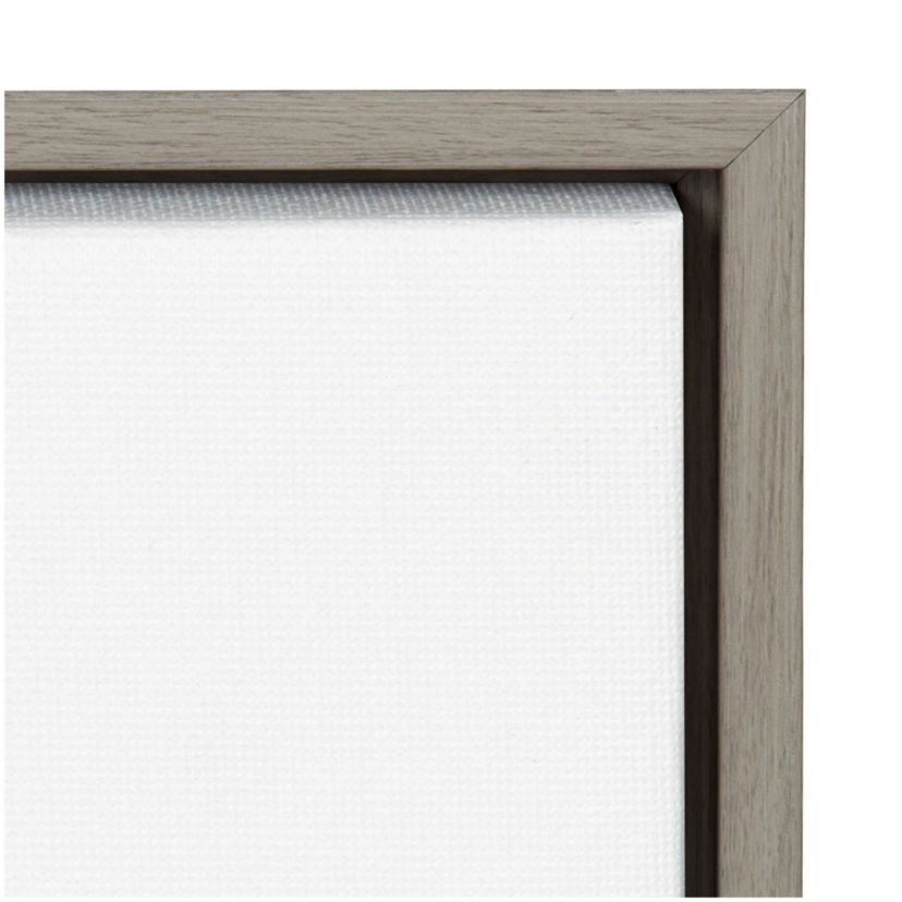 Silver and Amber Crop Framed Canvas Wall Art Print