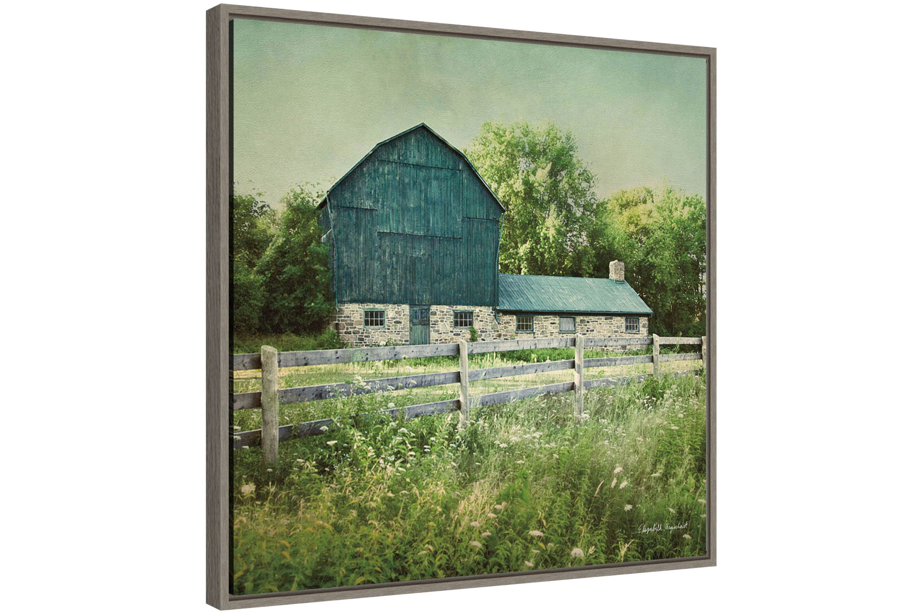Blissful Country III (Barn) Framed Canvas Wall Art Print
