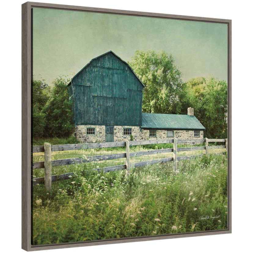 Blissful Country III (Barn) Framed Canvas Wall Art Print