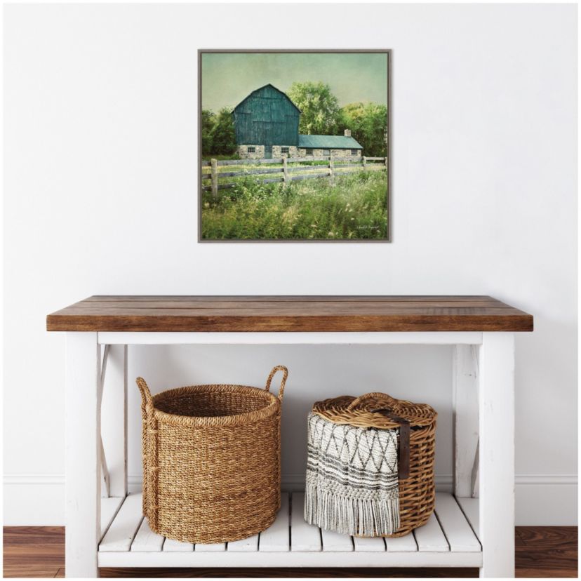 Blissful Country III (Barn) Framed Canvas Wall Art Print