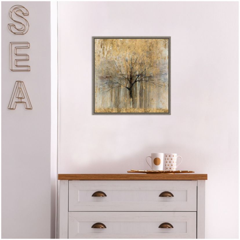Open Arms Gold Crop Framed Canvas Wall Art Print