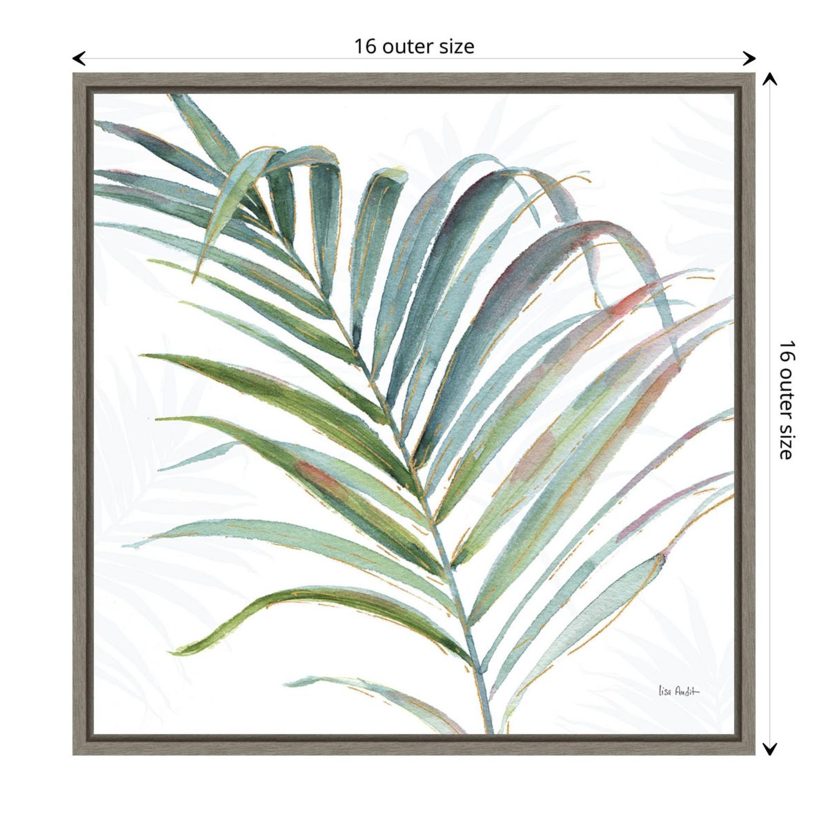 Tropical Blush V Framed Canvas Wall Art Print