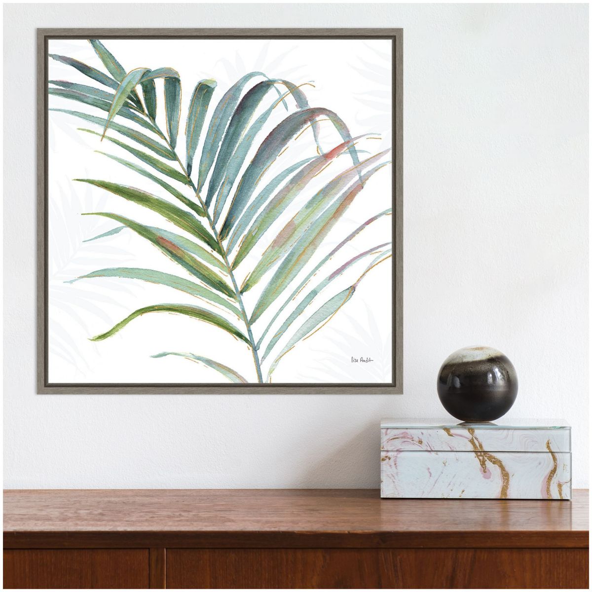 Tropical Blush V Framed Canvas Wall Art Print