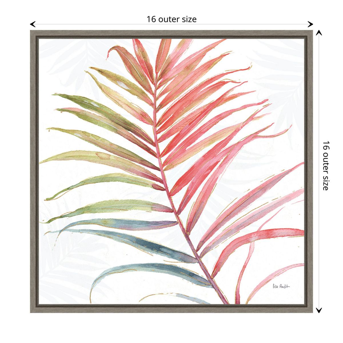 Tropical Blush VI Framed Canvas Wall Art Print