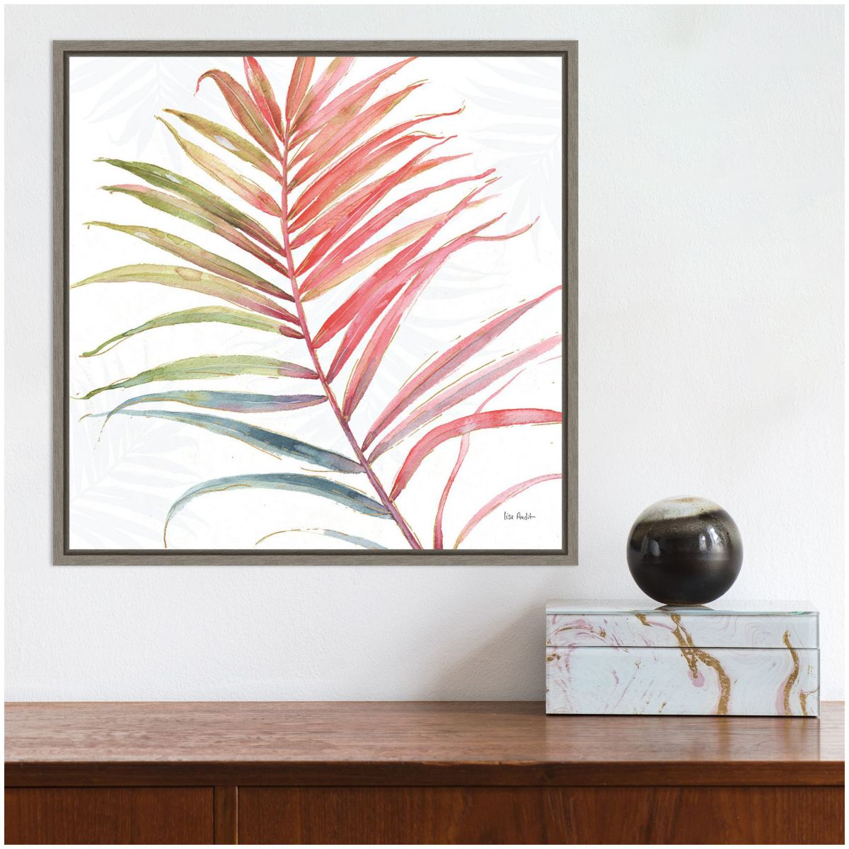 Tropical Blush VI Framed Canvas Wall Art Print