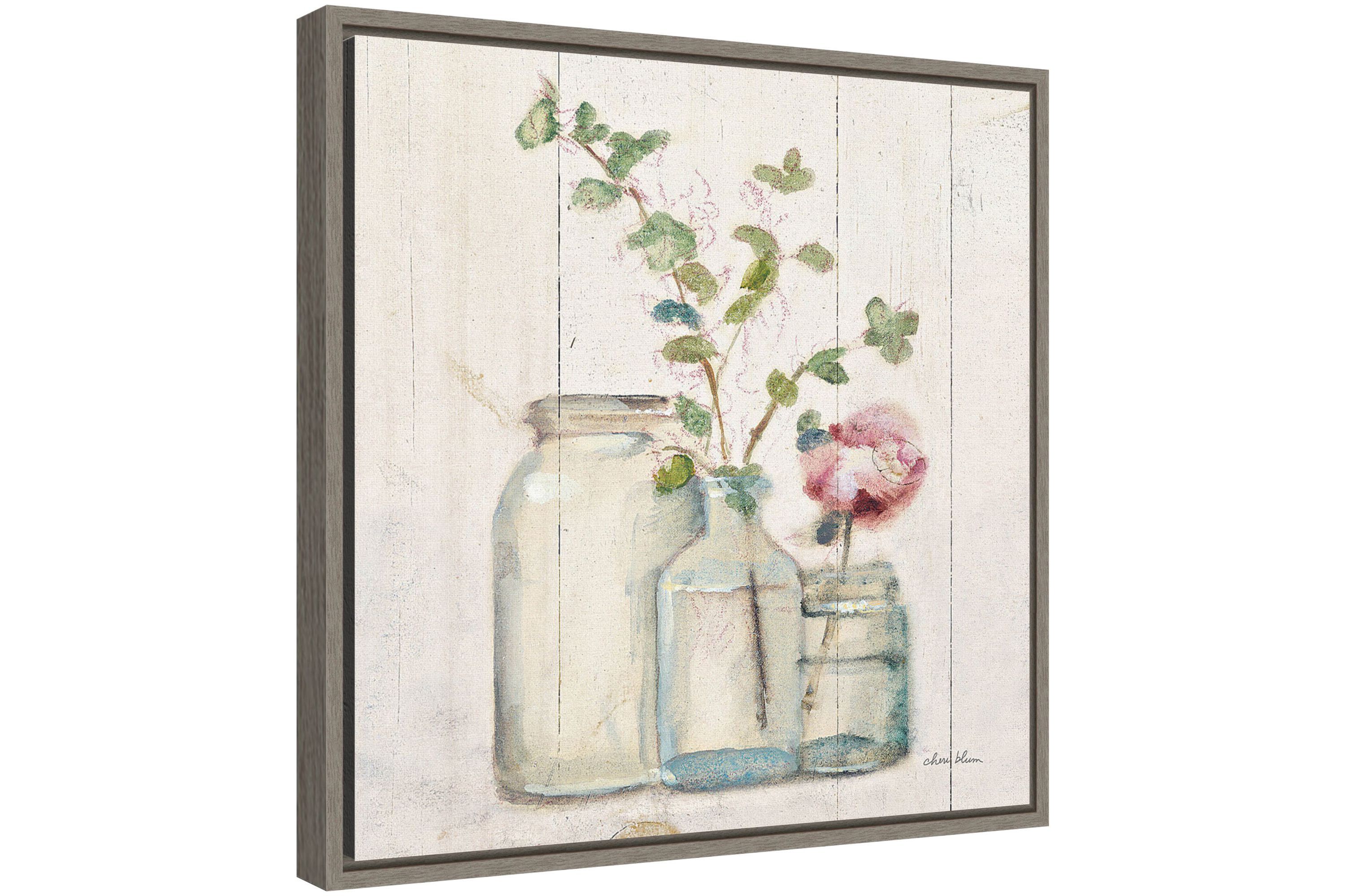Blossoms on Birch IV Framed Canvas Wall Art Print