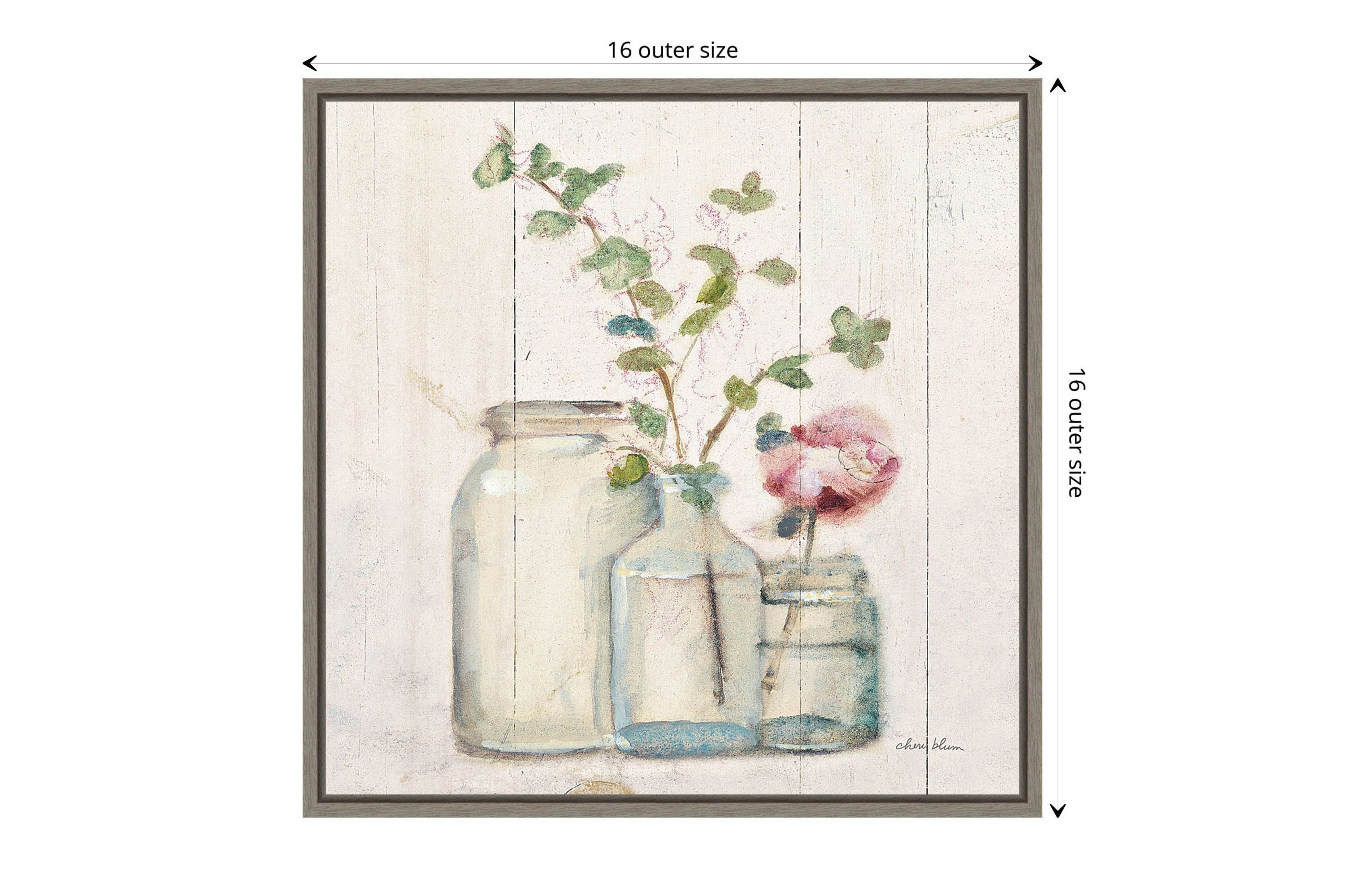 Blossoms on Birch IV Framed Canvas Wall Art Print