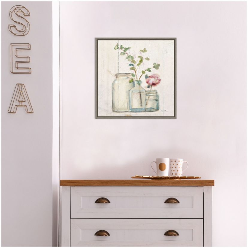 Blossoms on Birch IV Framed Canvas Wall Art Print