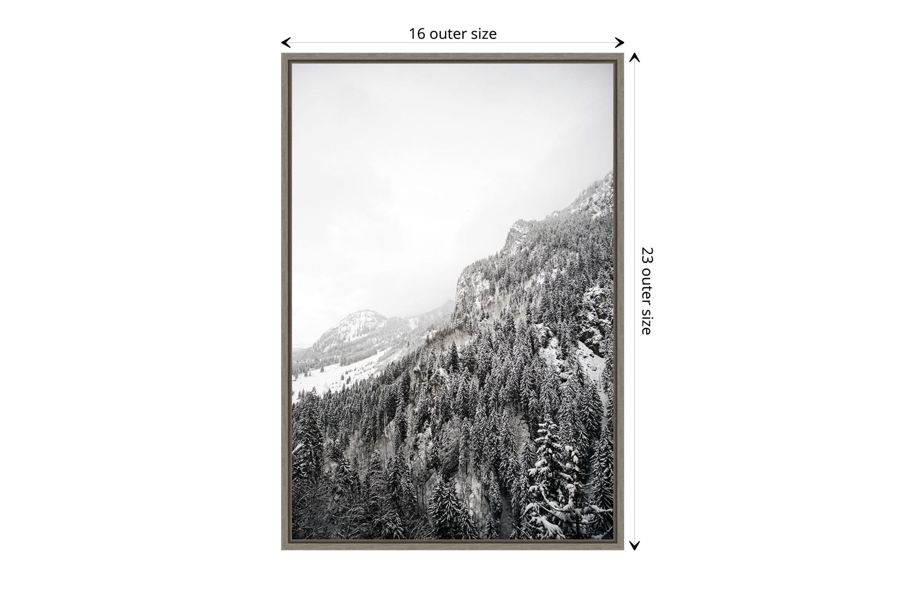 Suganth (Mountain) Framed Canvas Wall Art Print