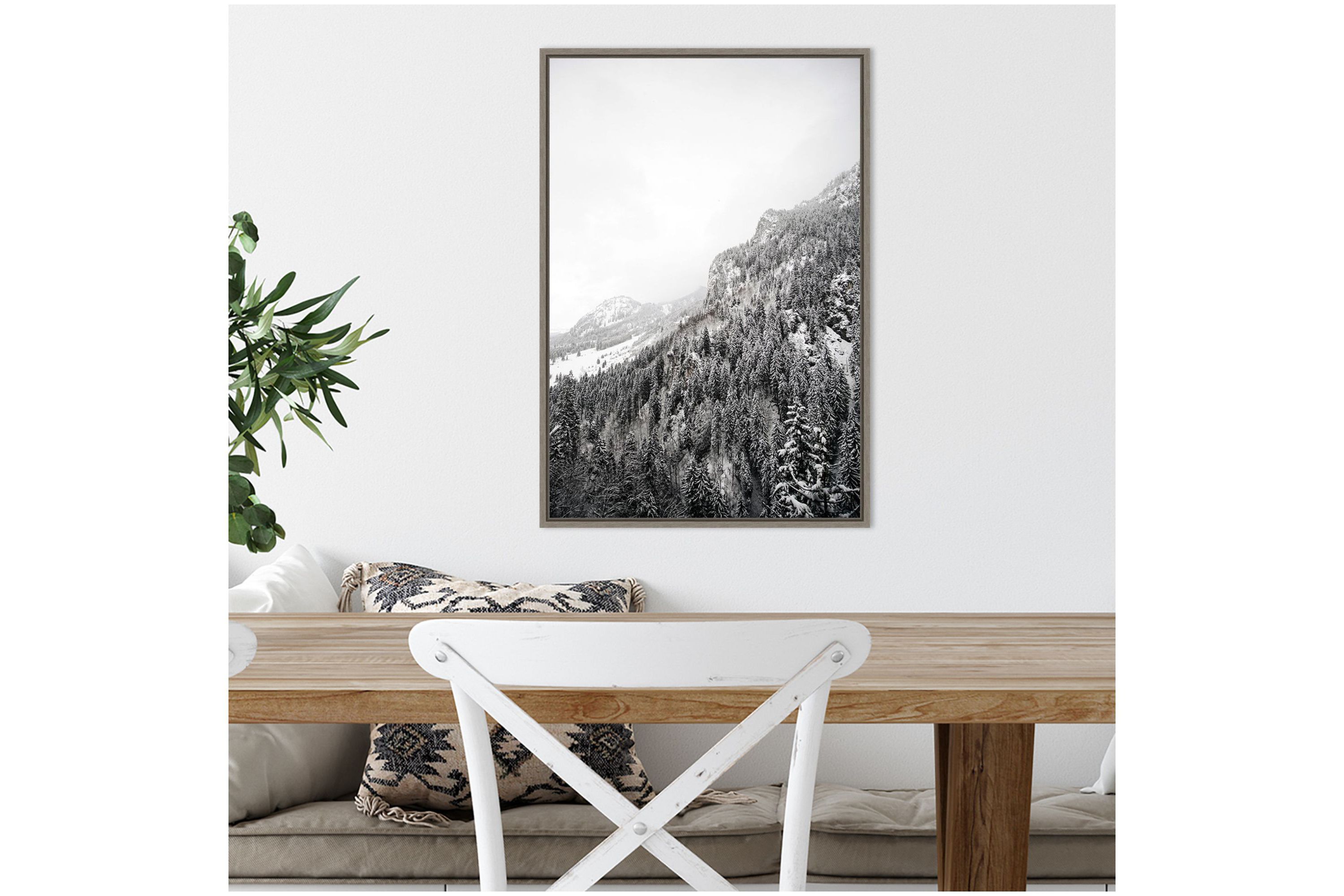 Suganth (Mountain) Framed Canvas Wall Art Print