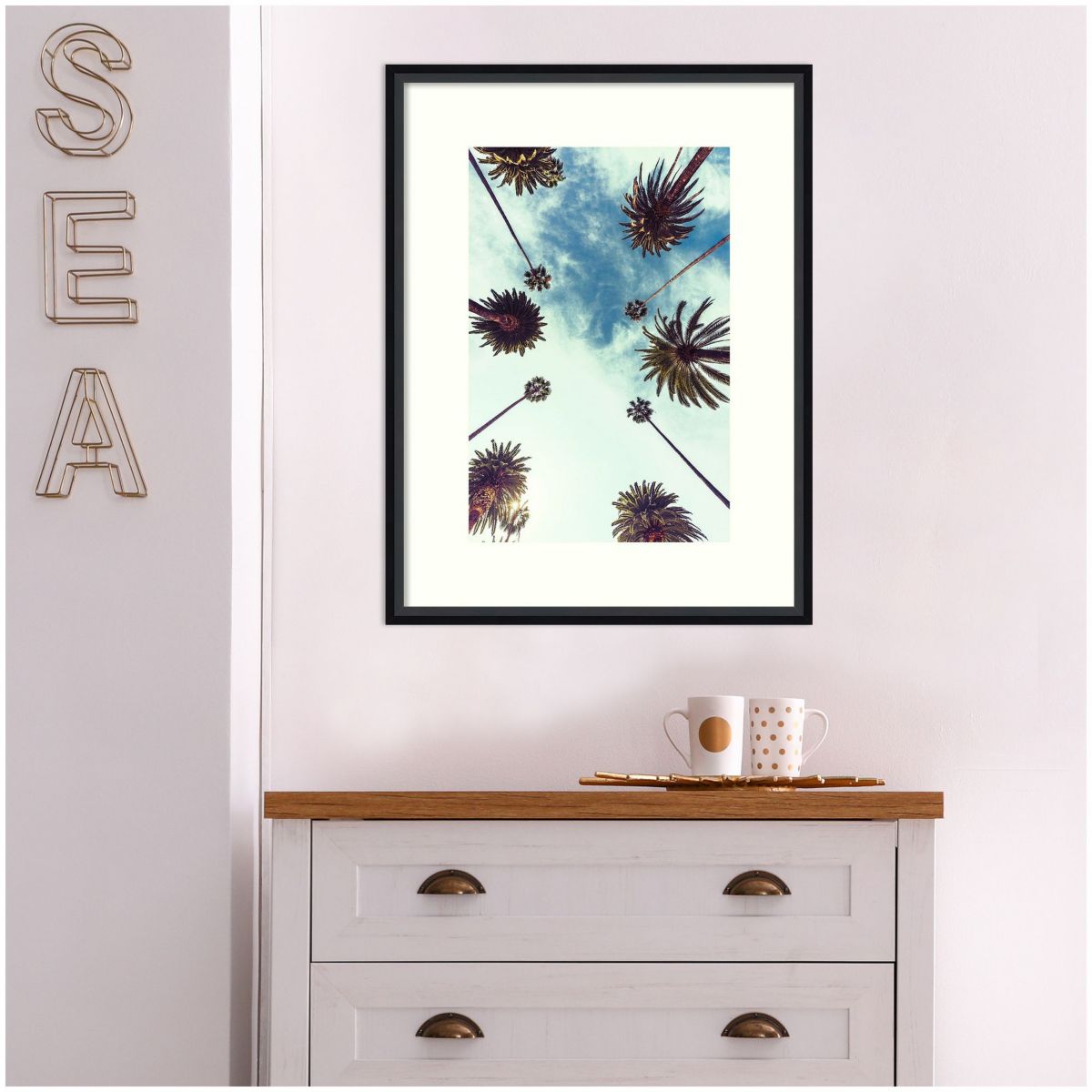 Palm Sky 2 Framed Wall Art Print