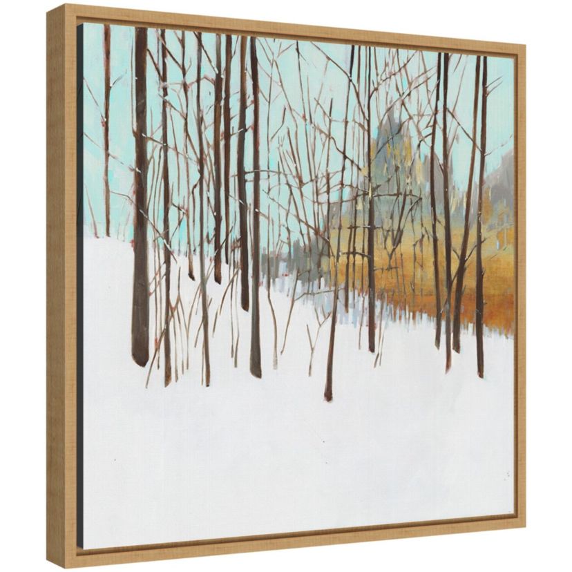 Winters Day I (Trees) Framed Canvas Wall Art Print