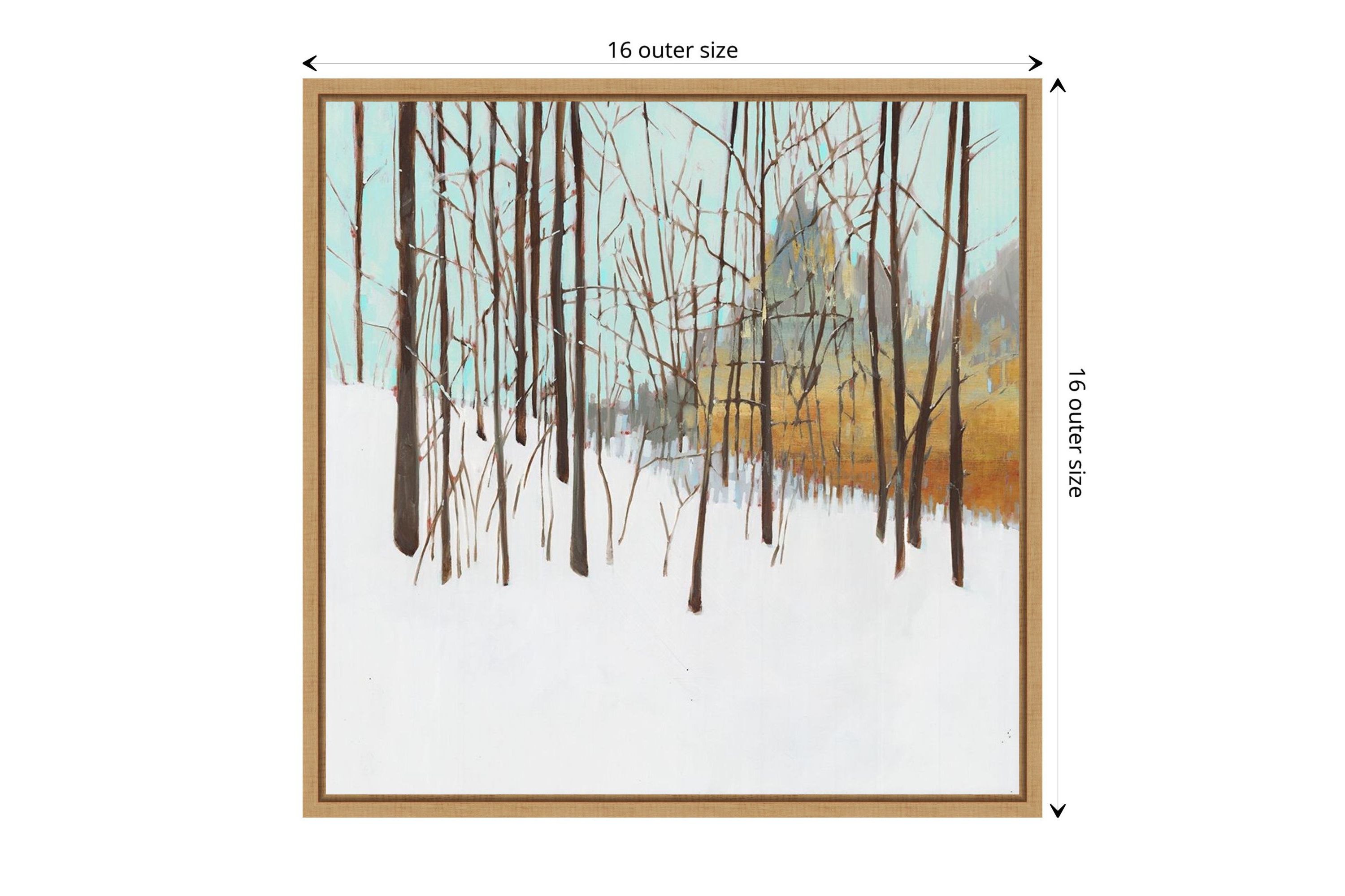 Winters Day I (Trees) Framed Canvas Wall Art Print