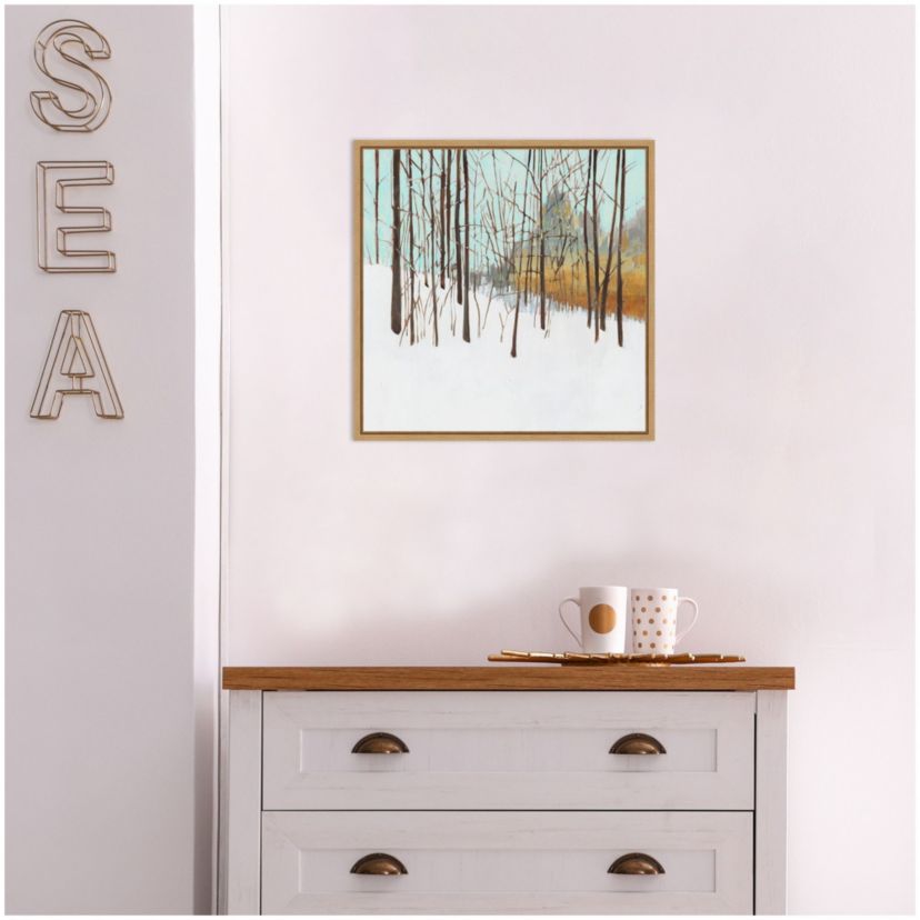 Winters Day I (Trees) Framed Canvas Wall Art Print