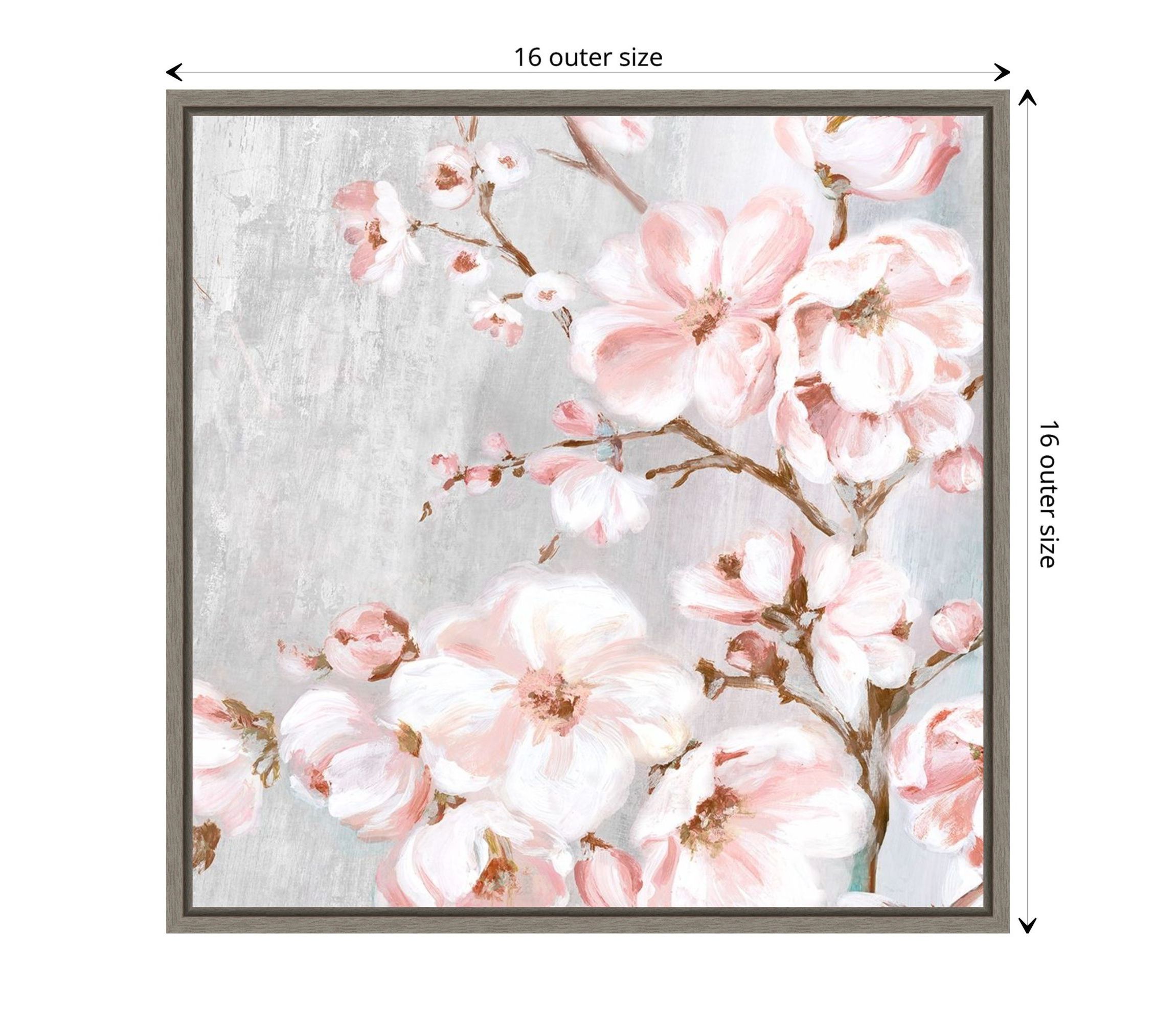 Spring Cherry Blossoms II Framed Canvas Wall Art Print