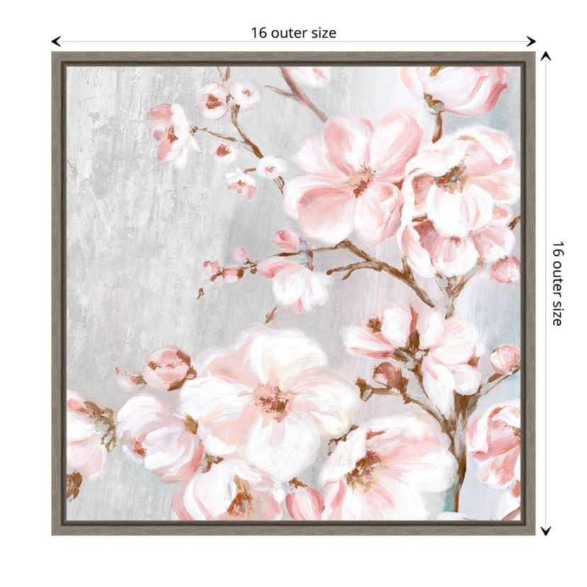 Spring Cherry Blossoms II Framed Canvas Wall Art Print