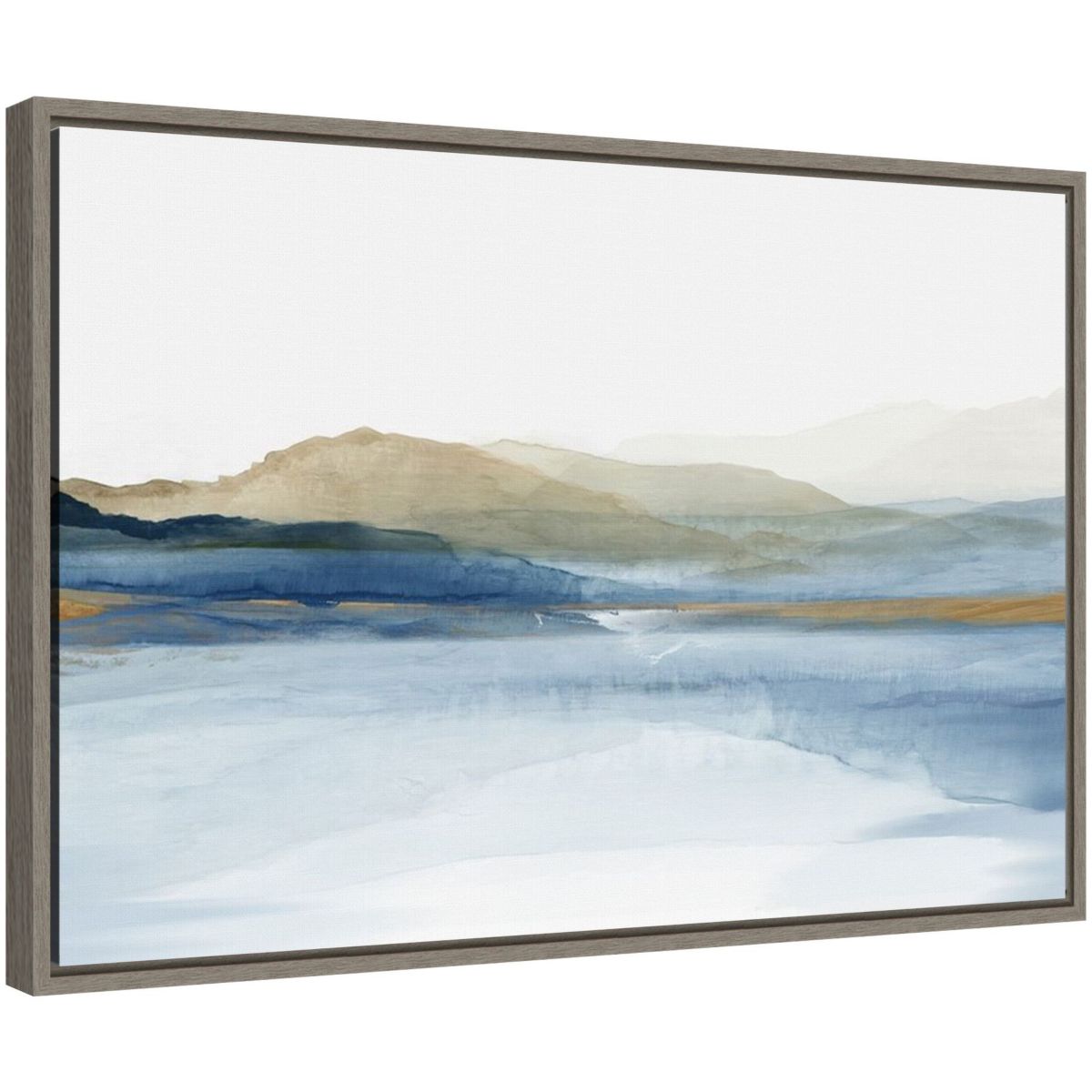 Mountain Landscape Framed Canvas Wall Art Print