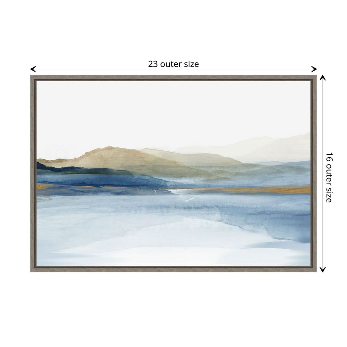 Mountain Landscape Framed Canvas Wall Art Print